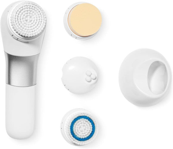 Sistema de limpieza con cepillo facial y corporal L'Core Paris - Cepillo facial exfoliante Microdermoabrasión Minimizador de poros para limpiar la piel, ayudar a eliminar el acné, las manchas oscuras y los puntos negros