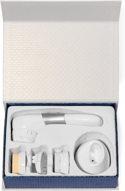 Sistema de limpieza con cepillo facial y corporal L'Core Paris - Cepillo facial exfoliante Microdermoabrasión Minimizador de poros para limpiar la piel, ayudar a eliminar el acné, las manchas oscuras y los puntos negros