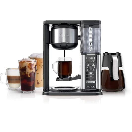 Ninja Specialty Coffee Maker with Fold-Away Frother and Glass Carafe Black, CM405A