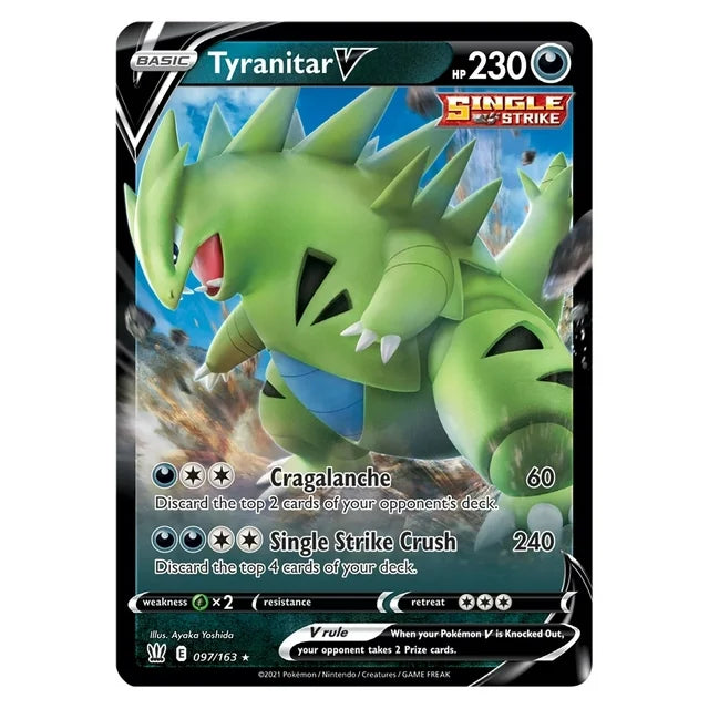 Pokémon Lucario V & Tyranitar V Heavy Hitters Premium Collection – 14 Booster Packs, 4 Foil Cards, Oversize Card, 4 Coins – 2023 Sealed