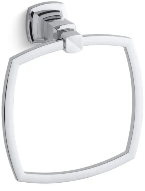 Kohler K-16254 Toallero de diseño moderno y atemporal de la colección Margaux, accesorios y accesorios de baño de cromo pulido, accesorios de baño, toalla