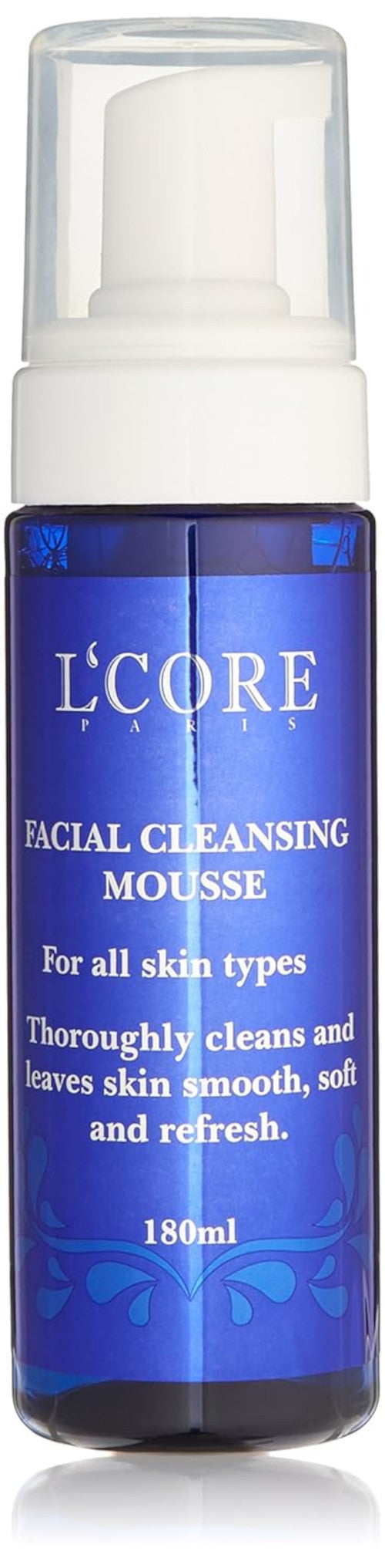 L'core paris Mousse de limpieza facial para todo tipo de piel, limpia a fondo y deja la piel suave, suave y fresca, 6.08 fl. onz. 